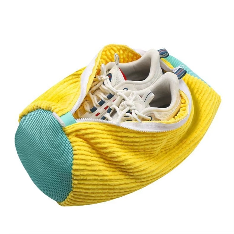 Shoe Washing Laundry Bag with Zipper – Padded Mesh Sneaker and Hat Cleaning Protector Washer Cage
