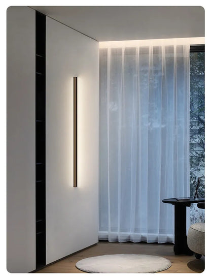 Modern Minimalist LED Wall Lamp – Luxury Long Strip Light for Bedrooms, Living Rooms, Bedside Areas, Hallways and Sofa Background Lighting