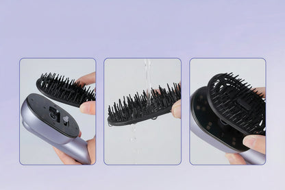 Vibration Hair Care Massage Comb with Atomizing Spray – Scalp Massaging Hairbrush for Oil Application and Relaxing Head Care