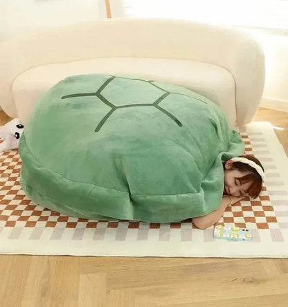 Turtle Shell Plush Pillow – Wearable Tortoise Back Cushion for Kids, Naps, Dress Up, Bedroom Decor and Cozy Relaxation