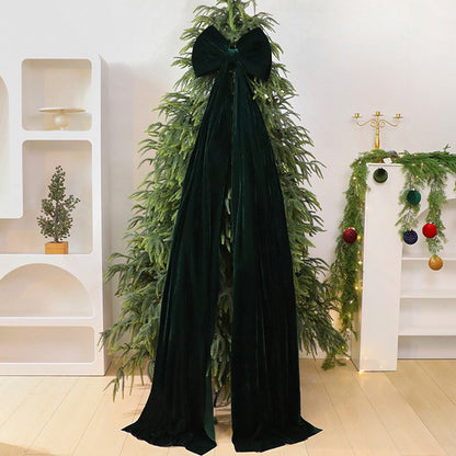 Large Christmas Decorative Bow – Festive Front Door, Tree, and Outdoor Décor Ribbon for Holiday Parties, Home Styling, and Seasonal Displays