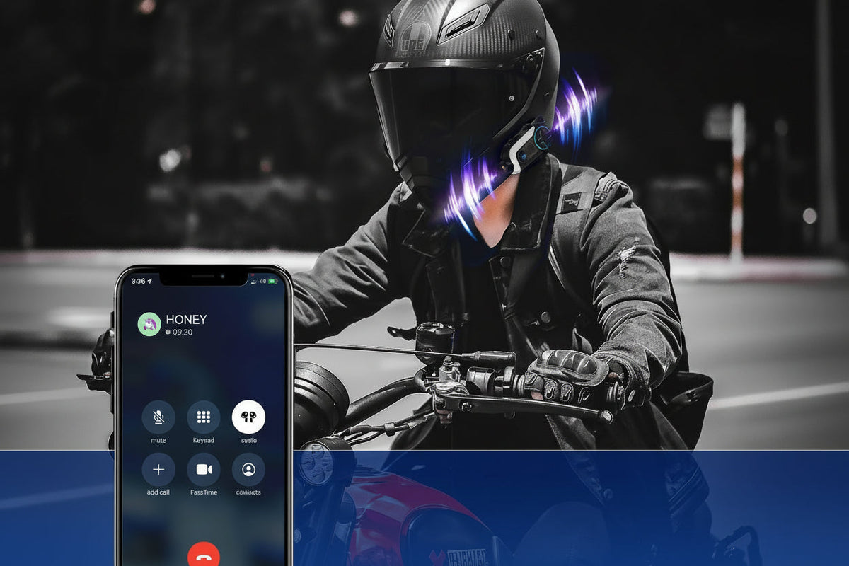 PRO Motorcycle Intercom – Bluetooth Helmet Headset with Video Recording, Wireless Communication and Hands-Free Riding Connectivity