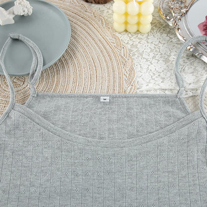 Cotton Spaghetti Strap Nightgown – Sexy Backless Mini Sleep Dress for Women with Sleeveless Comfort, Lightweight Nightwear and Relaxed Home Lounging
