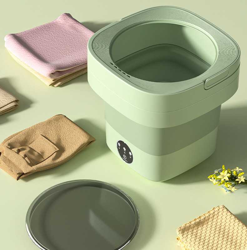 Foldable Mini Washing Machine – Portable Laundry Washer for Socks, Underwear & Travel Needs with 3 Washing Modes and Space-Saving Compact Design