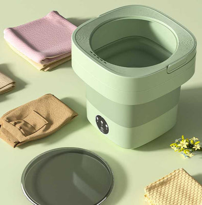 Foldable Mini Washing Machine – Portable Laundry Washer for Socks, Underwear & Travel Needs with 3 Washing Modes and Space-Saving Compact Design