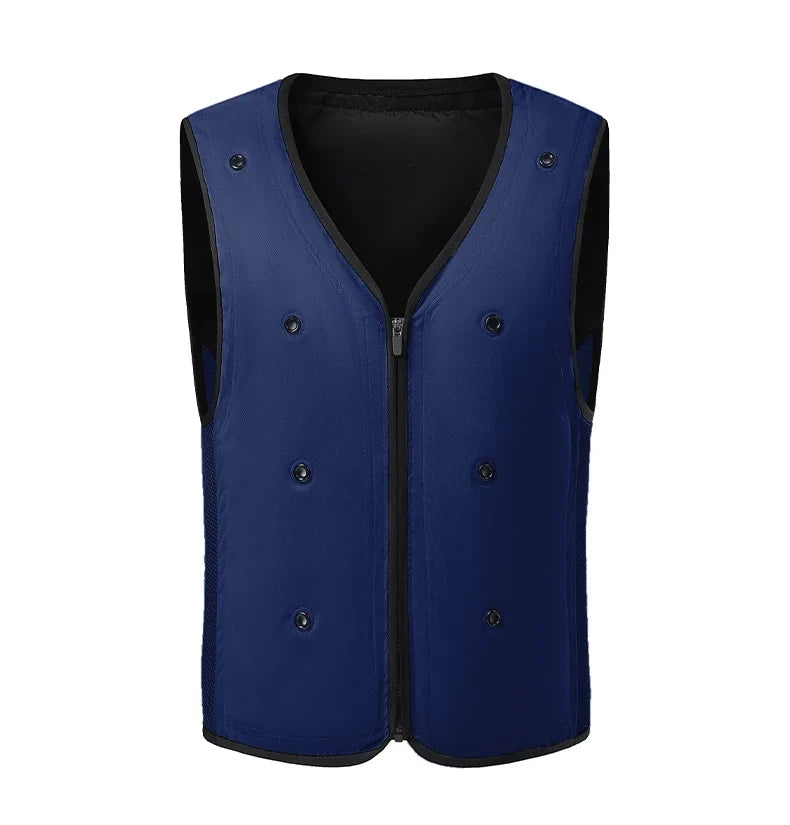 Ice-Cool -15°C Men’s Cooling Waistcoat – Sleeveless Physical Cooling Jacket for Summer Work, Fishing & Outdoor Activities, No Battery Required