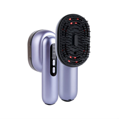 Vibration Hair Care Massage Comb with Atomizing Spray – Scalp Massaging Hairbrush for Oil Application and Relaxing Head Care