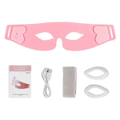 LED Eye Mask – 7-Color Flexible Silicone Photon Beauty Mask for Relaxation, Eye-Care Routines and Smoother-Looking Under-Eye Skin at Home