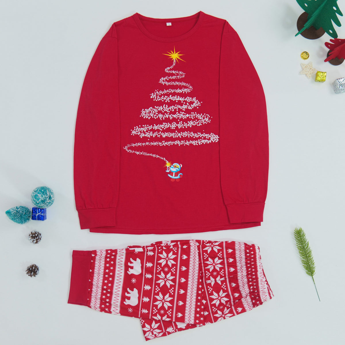 Family Matching Christmas Pajama Set – Mom Dad Kids Matching Sleepwear, Soft Holiday Romper and Clothing Set for Festive Home Photos
