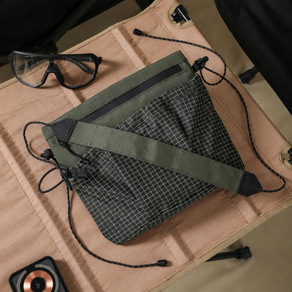 Waterproof X-Pac Crossbody Bag – Lightweight Ripstop Nylon Sling Pouch with Adjustable Strap for Travel, Hiking and Everyday Carry