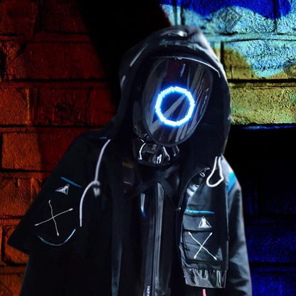 Gesture-Sensing LED Face Display – Interactive Light-Up Face-Changing Device with Hands-Free Controls for Parties, Costumes, Events and Creative Entertainment