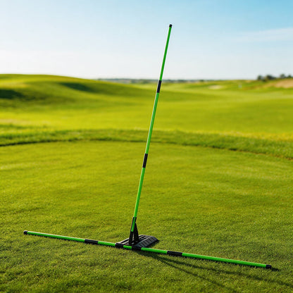 Golf Swing Plane Corrector – Alignment Rod Holder and Practice Plate for Adjusting Swing Angle, Posture and Consistent Training Mechanics