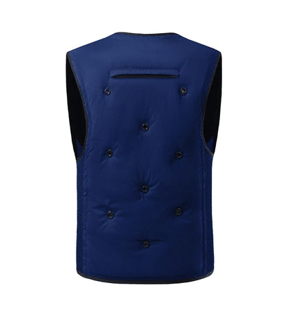 Ice-Cool -15°C Men’s Cooling Waistcoat – Sleeveless Physical Cooling Jacket for Summer Work, Fishing & Outdoor Activities, No Battery Required