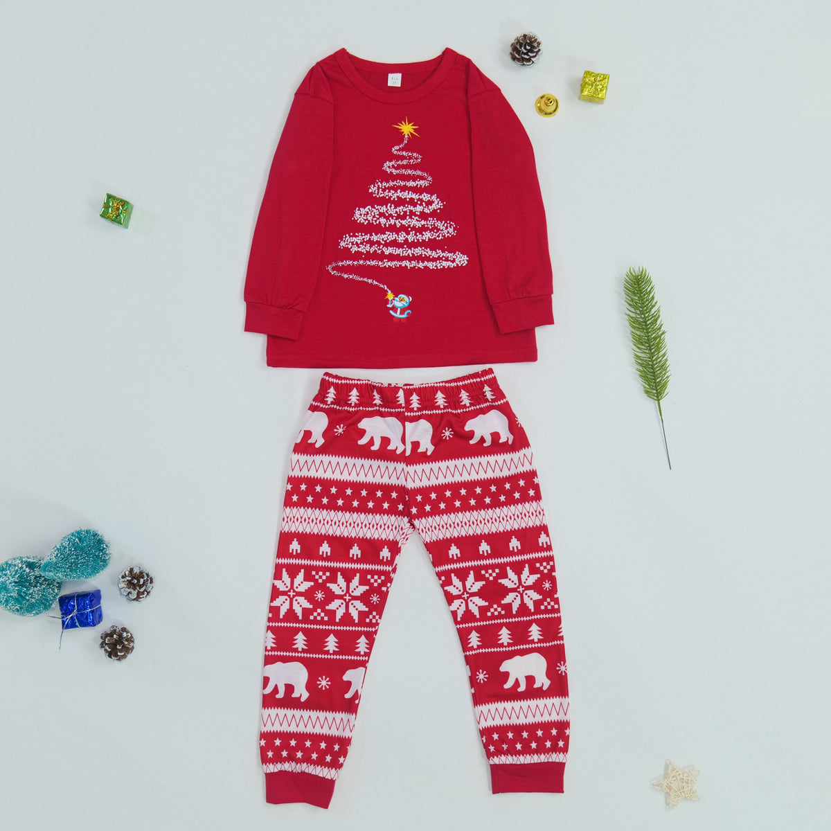Family Matching Christmas Pajama Set – Mom Dad Kids Matching Sleepwear, Soft Holiday Romper and Clothing Set for Festive Home Photos