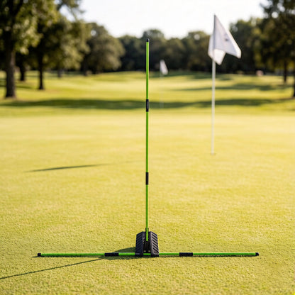 Golf Swing Plane Corrector – Alignment Rod Holder and Practice Plate for Adjusting Swing Angle, Posture and Consistent Training Mechanics