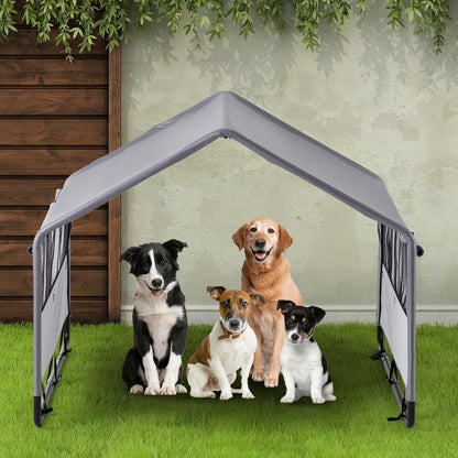 Waterproof Outdoor Dog Tent – Windowed Sunshade Cot Shelter for Comfortable Pet Rest, Camping, Backyard Lounging and Warm-Weather Adventures