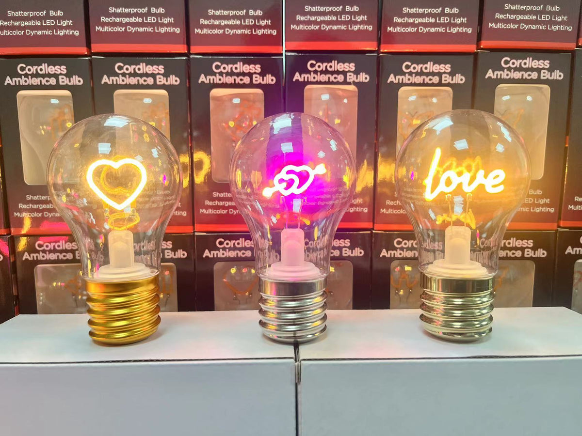 Rechargeable Heart Arrow Decorative Lamp – Dimmable Creative LED Light Bulb for Bedroom, Desk, Romantic Décor & Ambient Lighting