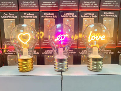 Rechargeable Heart Arrow Decorative Lamp – Dimmable Creative LED Light Bulb for Bedroom, Desk, Romantic Décor & Ambient Lighting