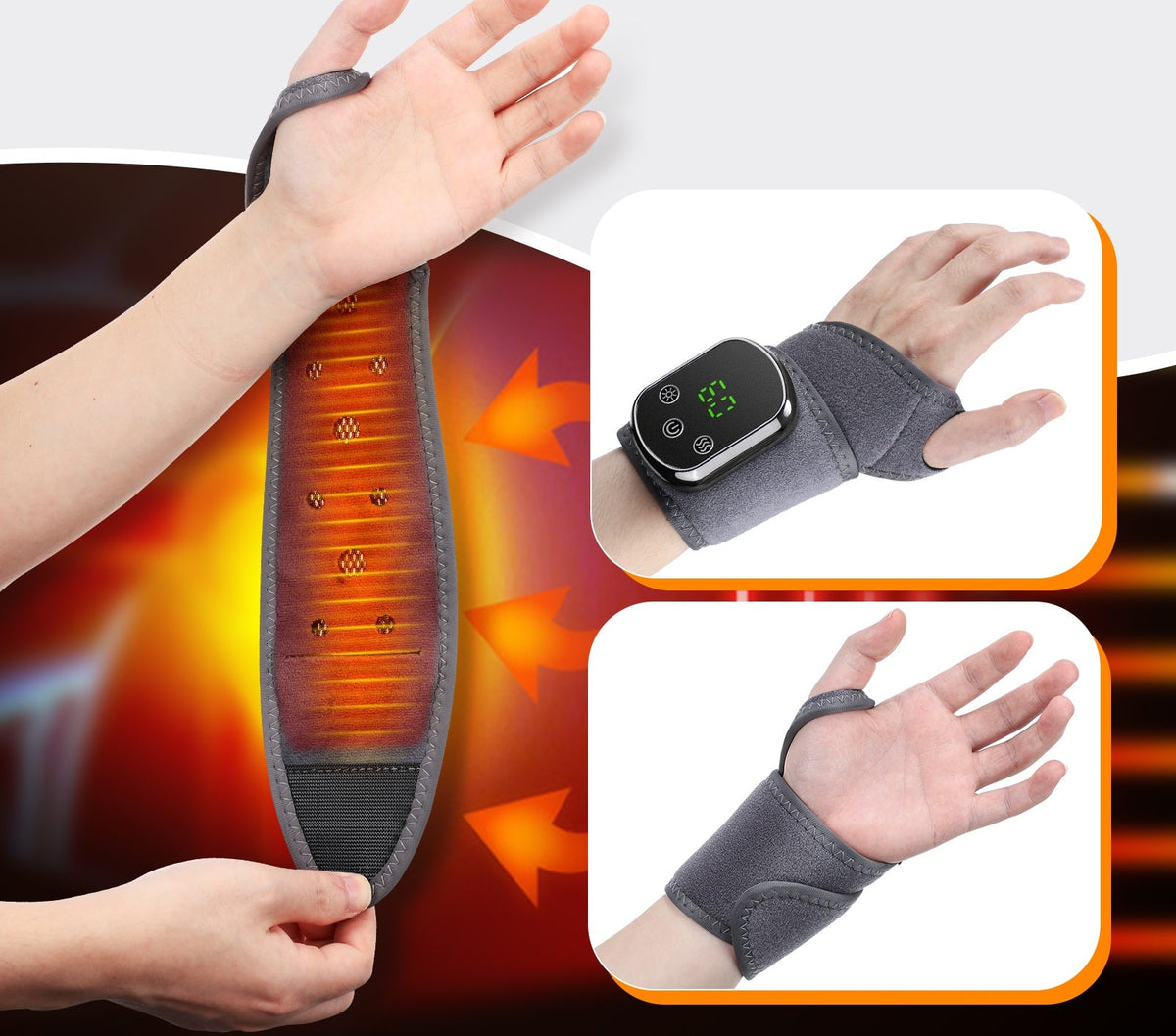 Electric Ankle & Wrist Massager Protector – Hot Compress Vibration Support Brace for Muscle Relaxation, Foot Pain Relief & Injury Recovery