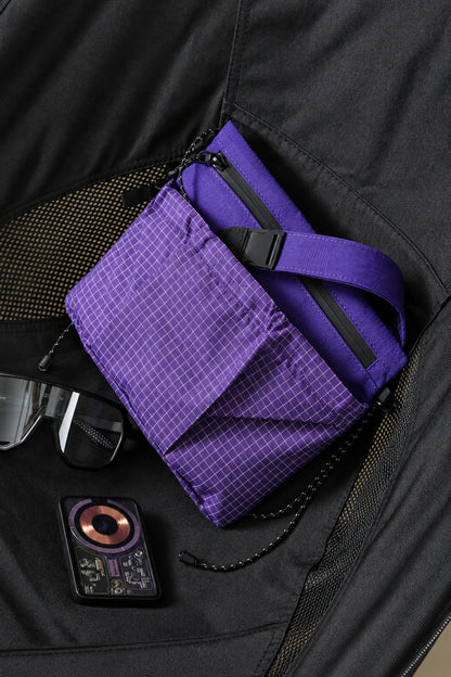 Waterproof X-Pac Crossbody Bag – Lightweight Ripstop Nylon Sling Pouch with Adjustable Strap for Travel, Hiking and Everyday Carry