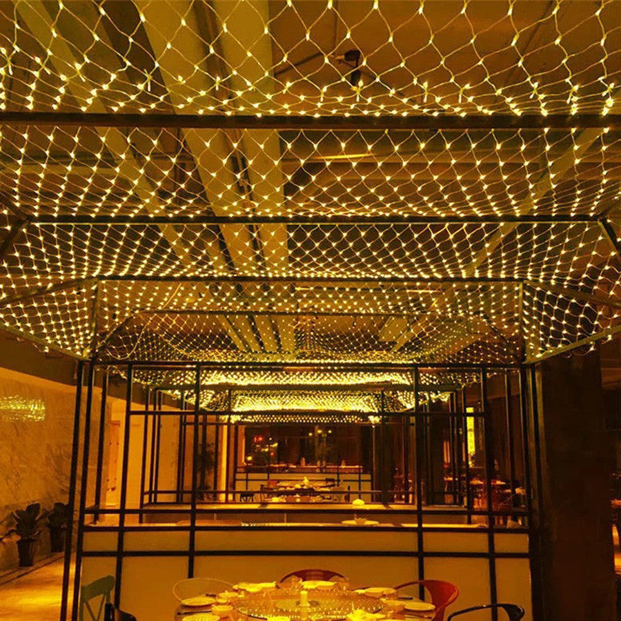 Outdoor LED Christmas Net Lights – 2×2m / 3×2m / 6×4m Mesh Fairy Curtain Garland for Garden, Wedding Backdrops & Holiday Parties