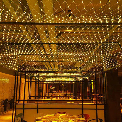 Outdoor LED Christmas Net Lights – 2×2m / 3×2m / 6×4m Mesh Fairy Curtain Garland for Garden, Wedding Backdrops & Holiday Parties