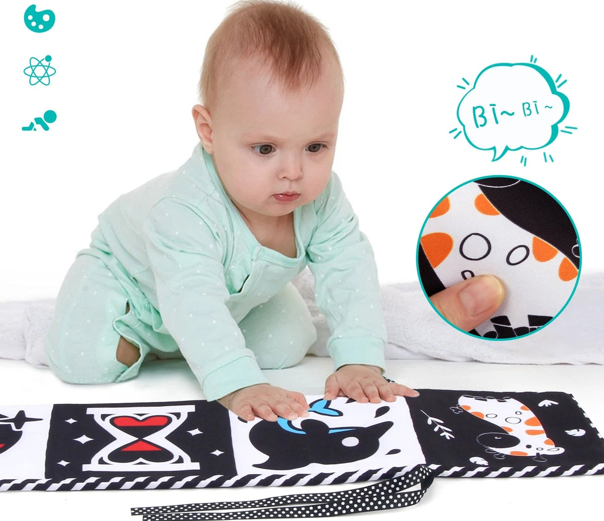 Baby Cloth Book –3D Soft Sensory Learning Toy for Infants with Interactive Pages, Early Development, Quiet Play and Tactile Exploration