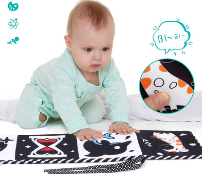 Baby Cloth Book –3D Soft Sensory Learning Toy for Infants with Interactive Pages, Early Development, Quiet Play and Tactile Exploration