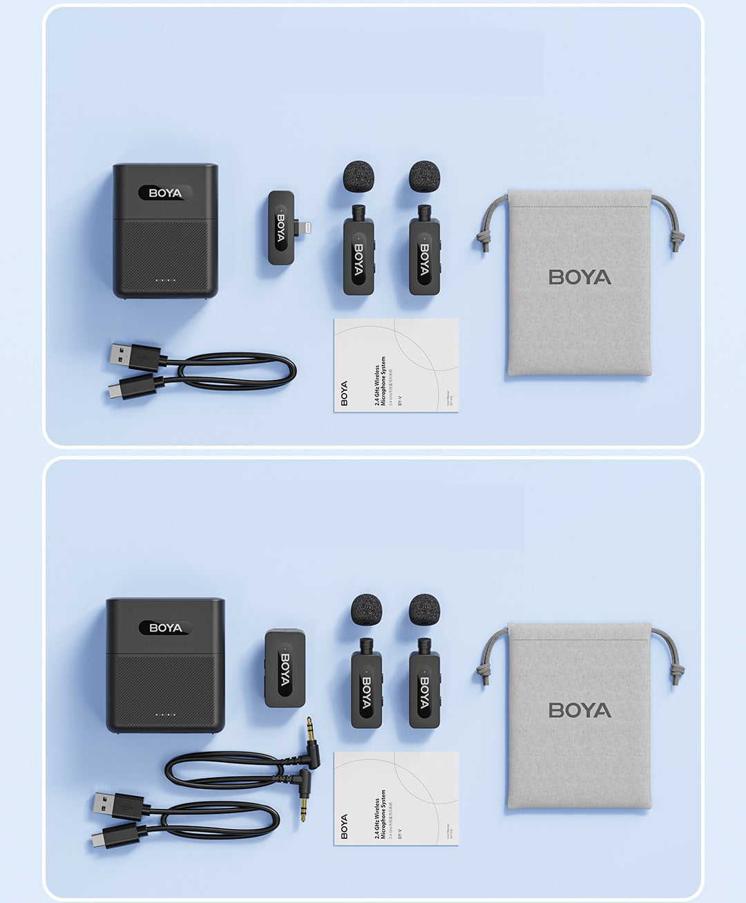Wireless Lavalier Lapel Microphone – Rechargeable Noise-Cancelling Clip-On Mic for iPhone, Android, Camera, Live Streaming & Vlogging