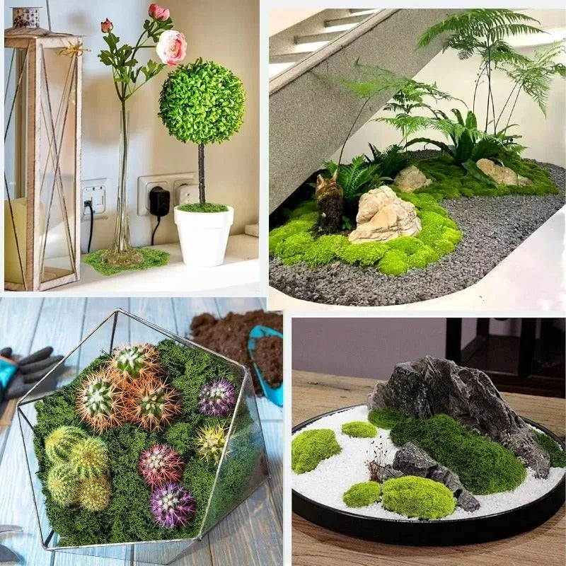Artificial Fresh Green Moss Mat – Realistic Polyester Lawn Decor for Parties, Events, Indoor Displays, Outdoor Styling and Creative Backdrops