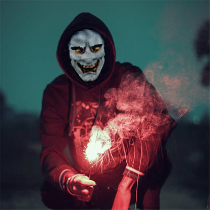 Gesture-Sensing LED Face Display – Interactive Light-Up Face-Changing Device with Hands-Free Controls for Parties, Costumes, Events and Creative Entertainment