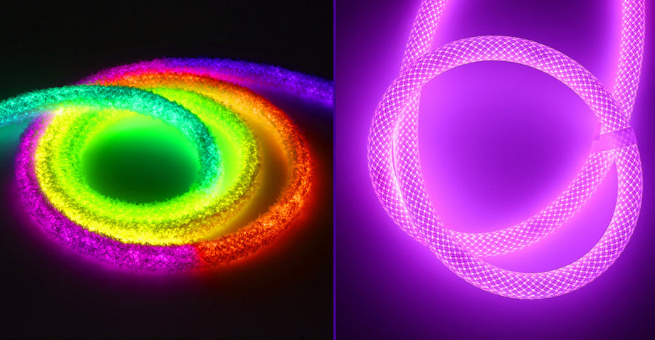 Fluffy Velvet RGB Neon Tube Light – 360° WS2812B USB LED Strip with Bluetooth Remote for Waterproof Ambient Home Decor