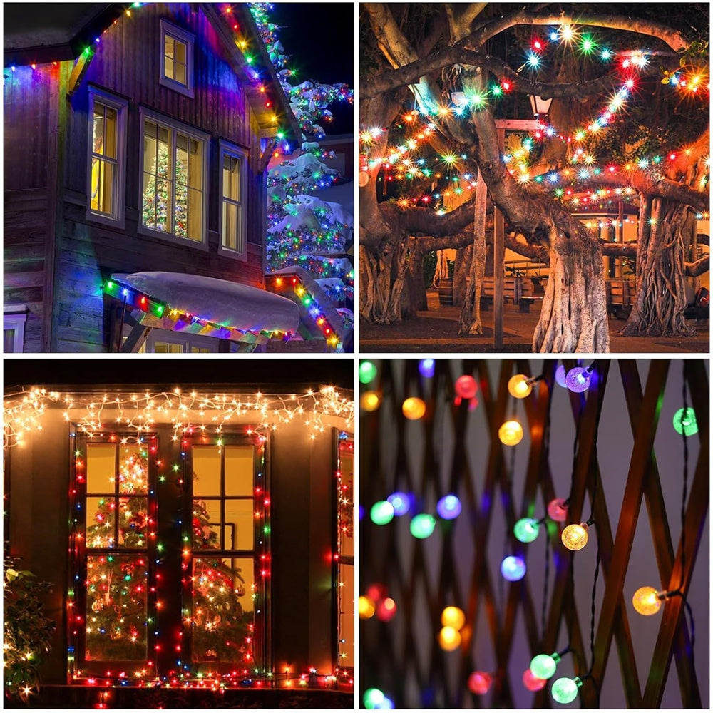 Nightmare Before Christmas Solar Garland – Waterproof Outdoor LED Light-Up Vine with 8 Modes for Halloween & Holiday Décor