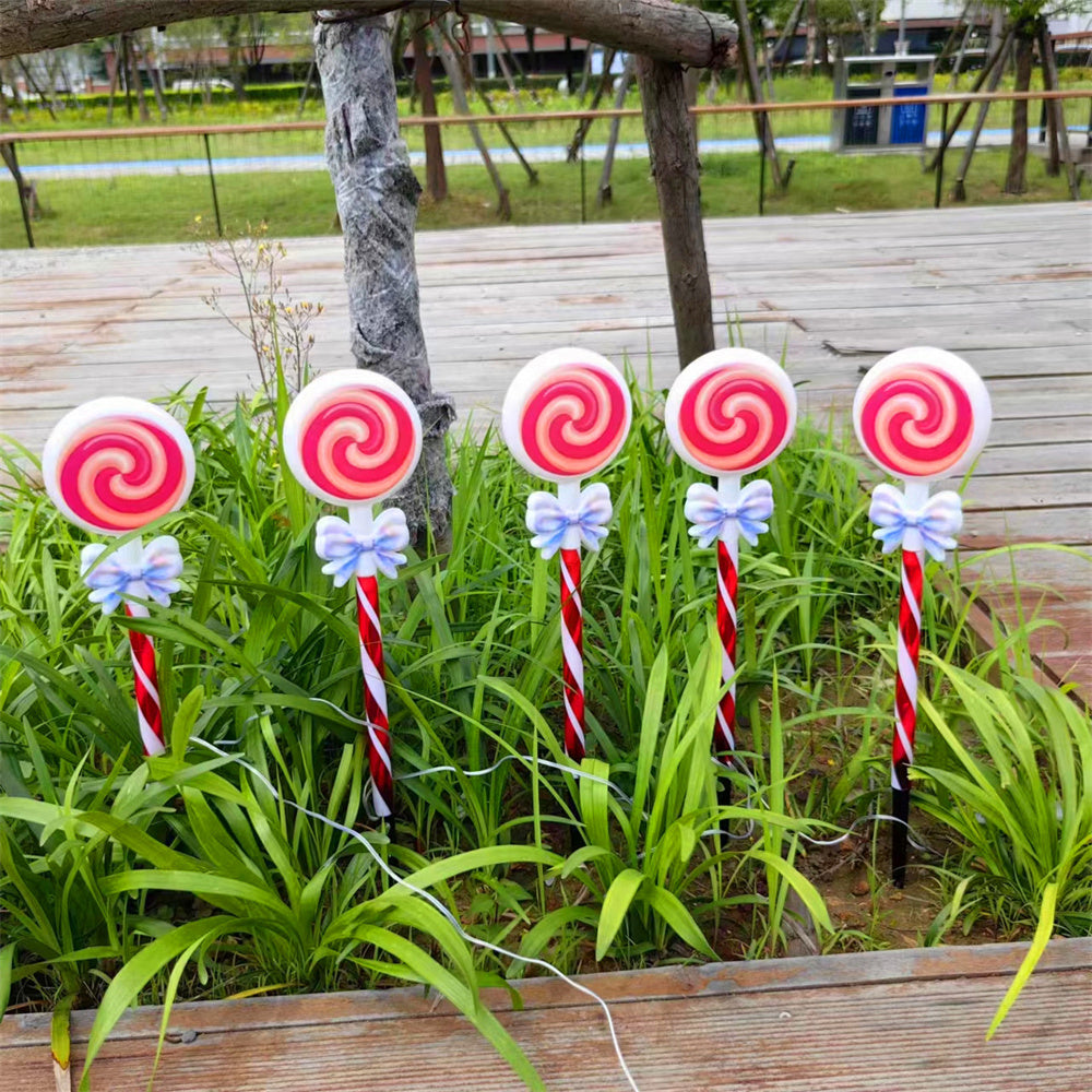 Solar Lollipop Arch Lawn Lights – LED Waterproof Garden Pathway Decoration for Christmas, Patios & Balconies