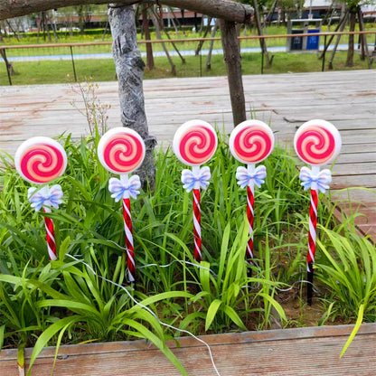 Solar Lollipop Arch Lawn Lights – LED Waterproof Garden Pathway Decoration for Christmas, Patios & Balconies