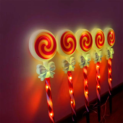 Solar Lollipop Arch Lawn Lights – LED Waterproof Garden Pathway Decoration for Christmas, Patios & Balconies