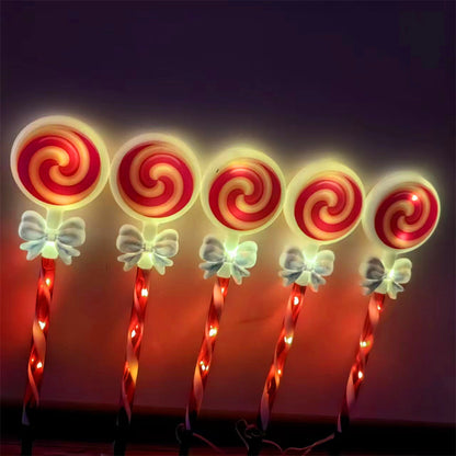 Solar Lollipop Arch Lawn Lights – LED Waterproof Garden Pathway Decoration for Christmas, Patios & Balconies