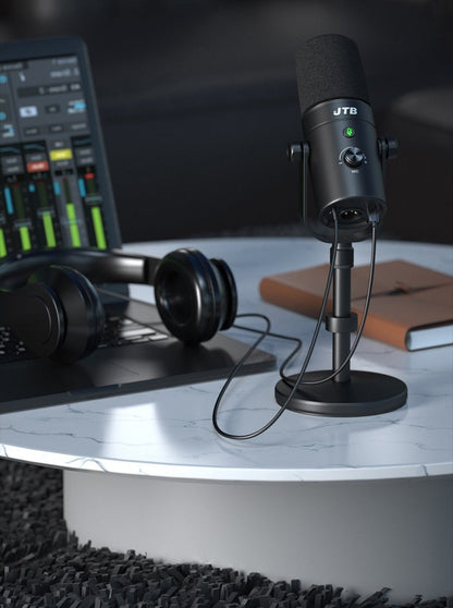 Adjustable Mic Boom Arm Desk Mount – 360° Swivel Microphone Stand with Detachable Riser Column for Streaming, Podcasting & Studio Recording