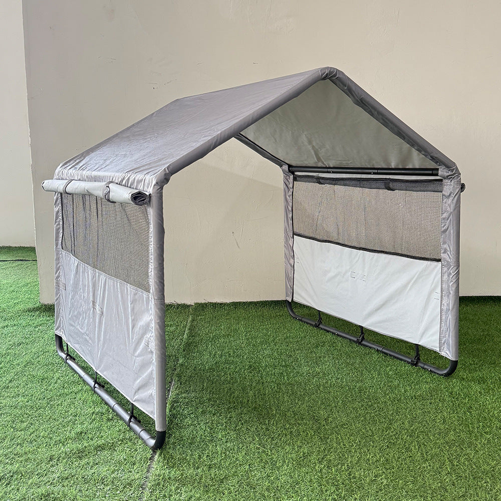 Waterproof Outdoor Dog Tent – Windowed Sunshade Cot Shelter for Comfortable Pet Rest, Camping, Backyard Lounging and Warm-Weather Adventures