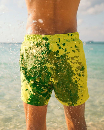 Color-Changing Beach Shorts – Temperature & Water Reactive Swimwear for Men, Perfect for Surfing & Summer Activities