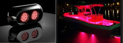 Marine Underwater Boat Light – Waterproof 10-30V Transom LED Lamp for Yachts and Pontoon Boats with Bright Tail and Accent Illumination