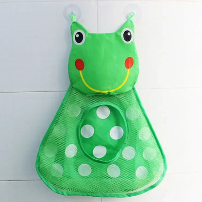 Dinosaur Baby Bath Toy Organizer – Mesh Bag with Suction Cups Keeps Toys Dry, Neat, and Off Your Tub Floor