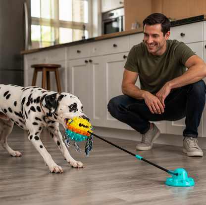Dog Suction Cup Toy - Interactive Teeth Cleaning Treat Dispenser for IQ Training and Fun Playtime with Small Large Dogs