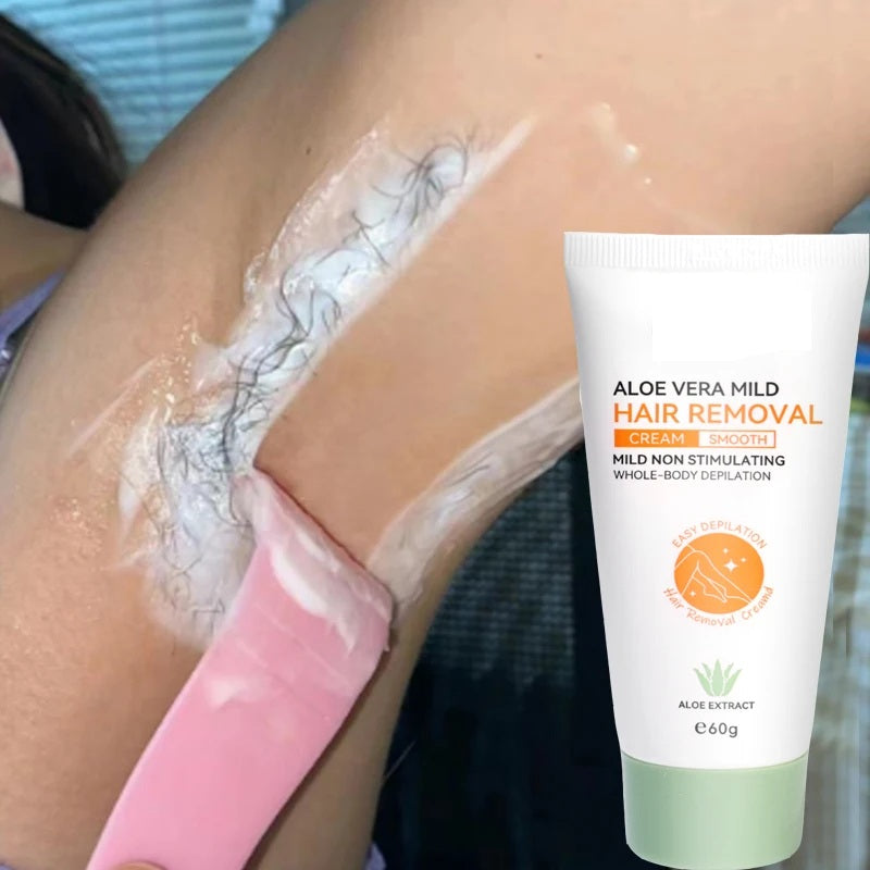 Hair Removal Cream – Aloe Vera Depilatory Cream for Underarms, Arms, Legs & Body, 60 g