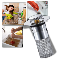 Retractable sink stopper to prevent odors