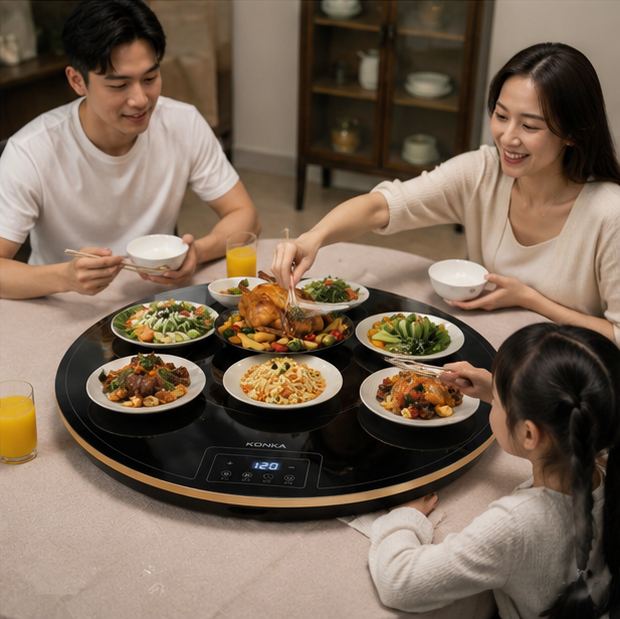 Foldable Electric Food Warming Tray - Multifunction Heating Plate for Keeping Meals Warm at Home and Gatherings