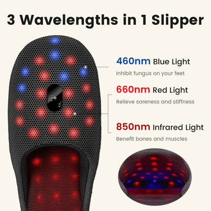 Red Light Therapy Massage Slippers | Plantar Pain Relief Foot Recovery – Therapeutic Treatment for Sore Feet