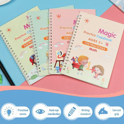 MagicBook™ - Premium Calligraphy & Math Practice for Kids