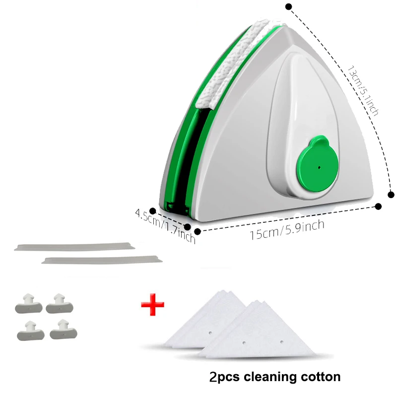 Double-Sided Magnetic Glass Window Cleaner – Household Tool with Drainage Wiper & Auto-Clean Feature for Seamless Streak-Free Glass Cleaning at Home