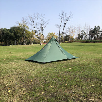 Ultralight Pyramid Camping Tent – Single-Person Waterproof 4-Season Shelter, Compact Rodless Design for Hiking, Backpacking, and Outdoor Adventure Travel